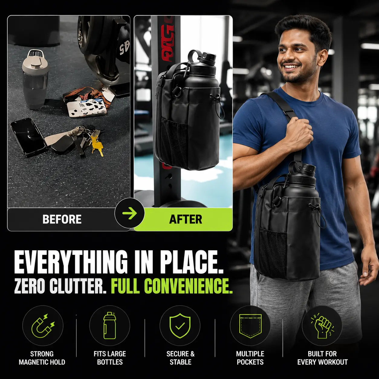 Magnetic Gym Bag