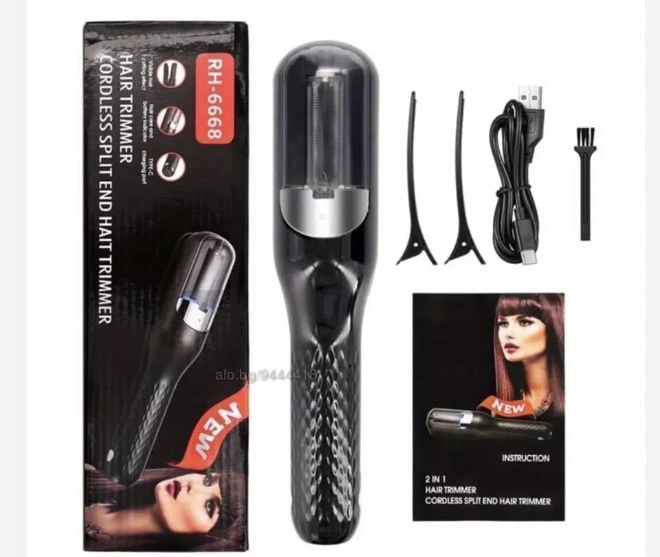 Cilinax SplitPro cordless split-end trimmer with accessories