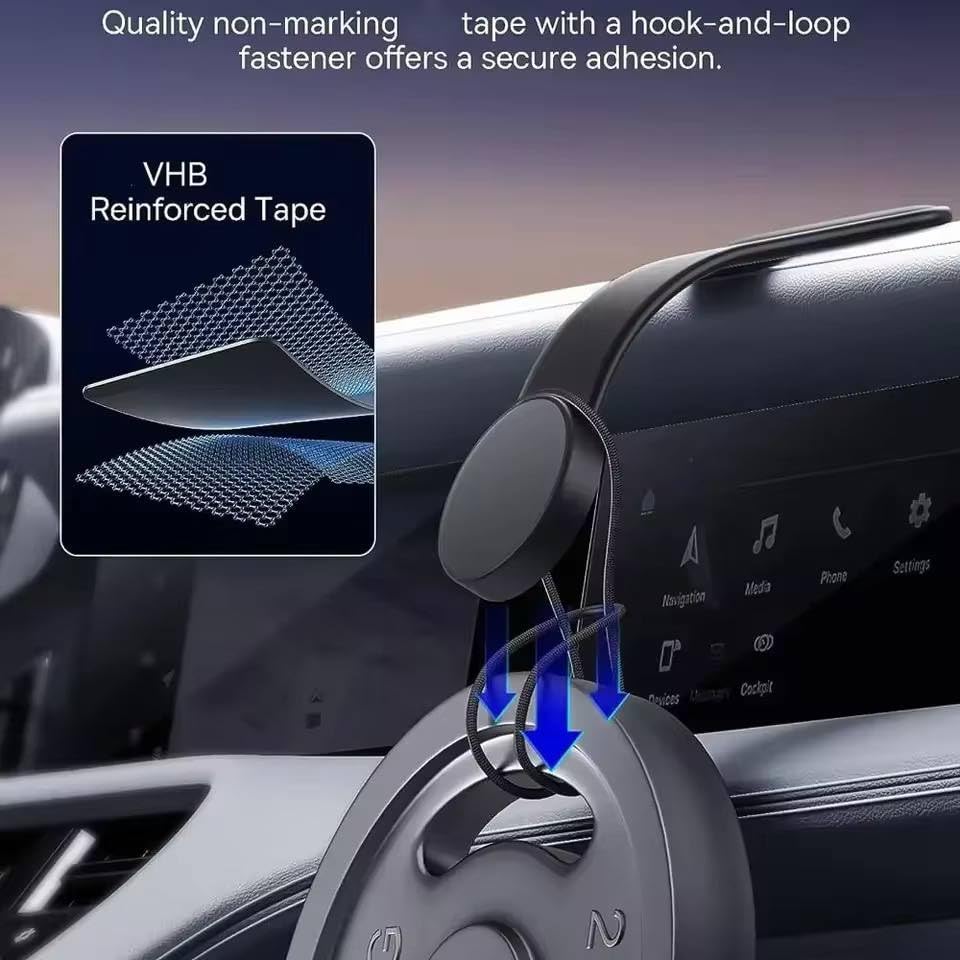 Flexible magnetic car phone mount for dashboard use